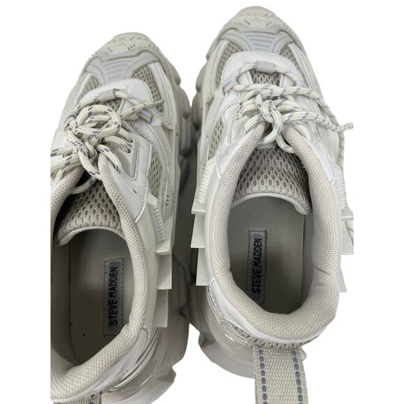 Steve Madden White on White Quantum Sneakers Mens 11 main image 4